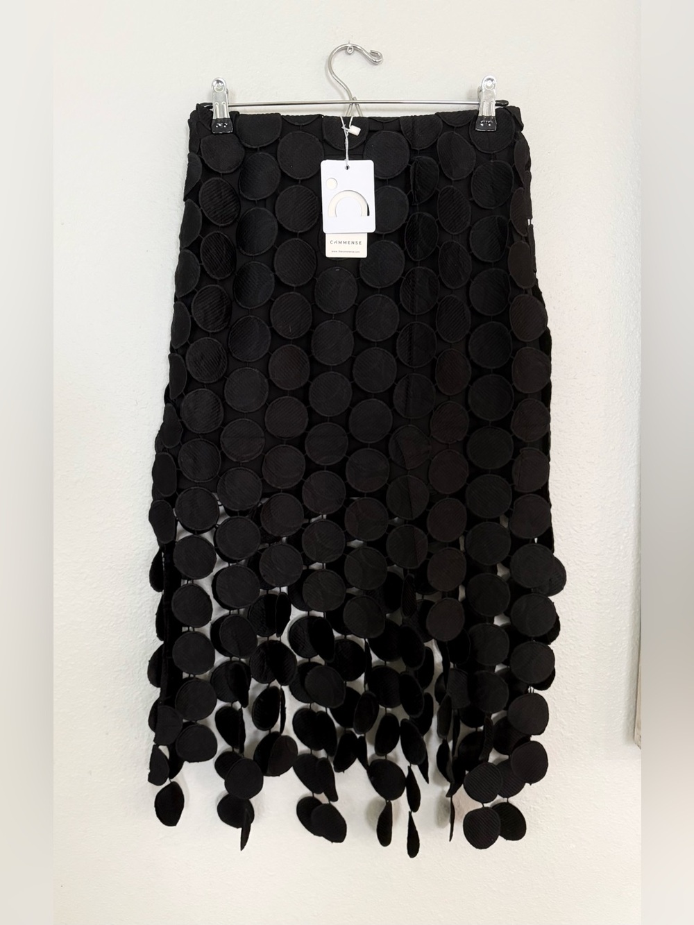 Commense Laser Cut Multi Circle Double Layered Skirt Size Small - Picture 4 of 11